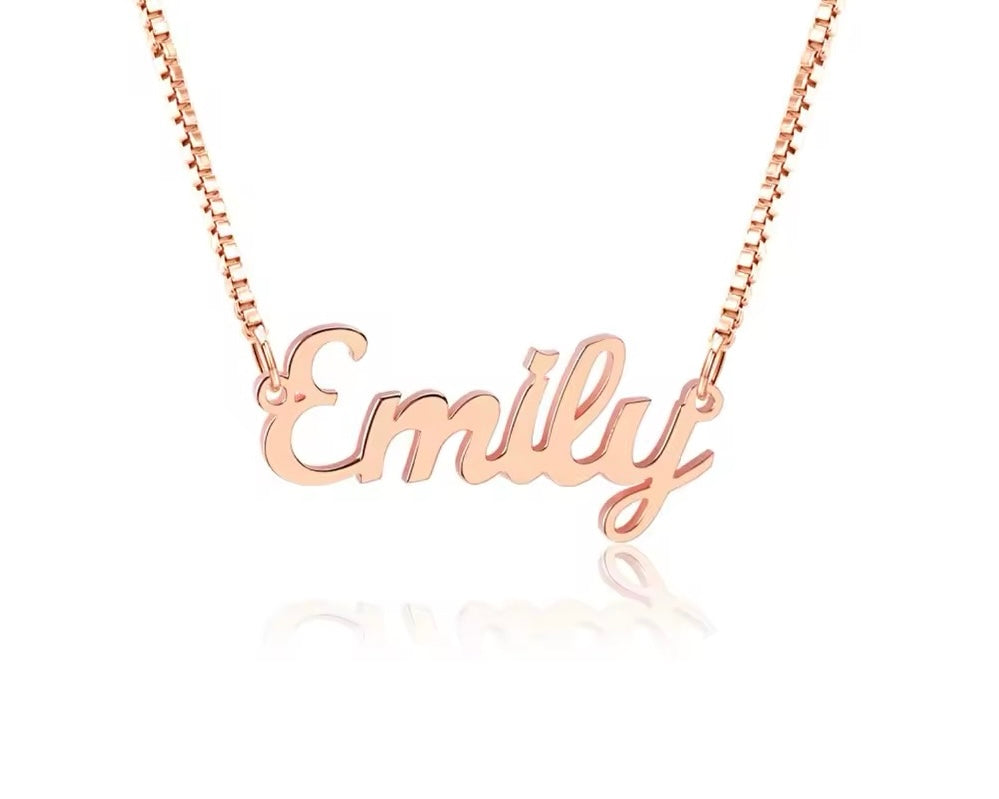 Box Chain Name Necklace