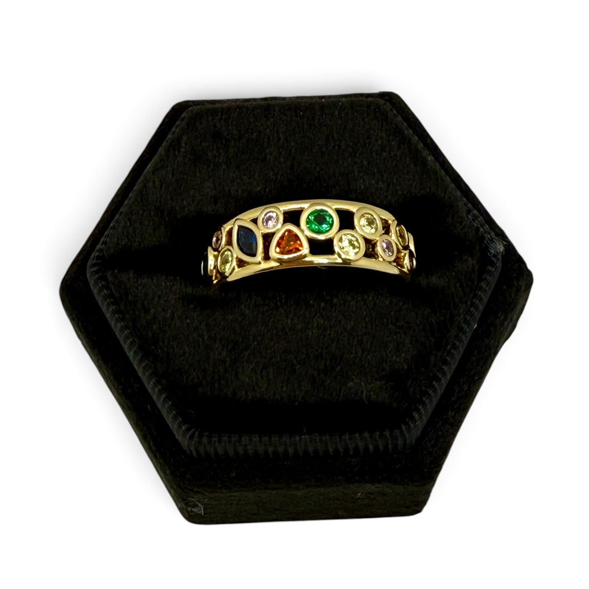 Rainbow Ring~14k Gold Plated