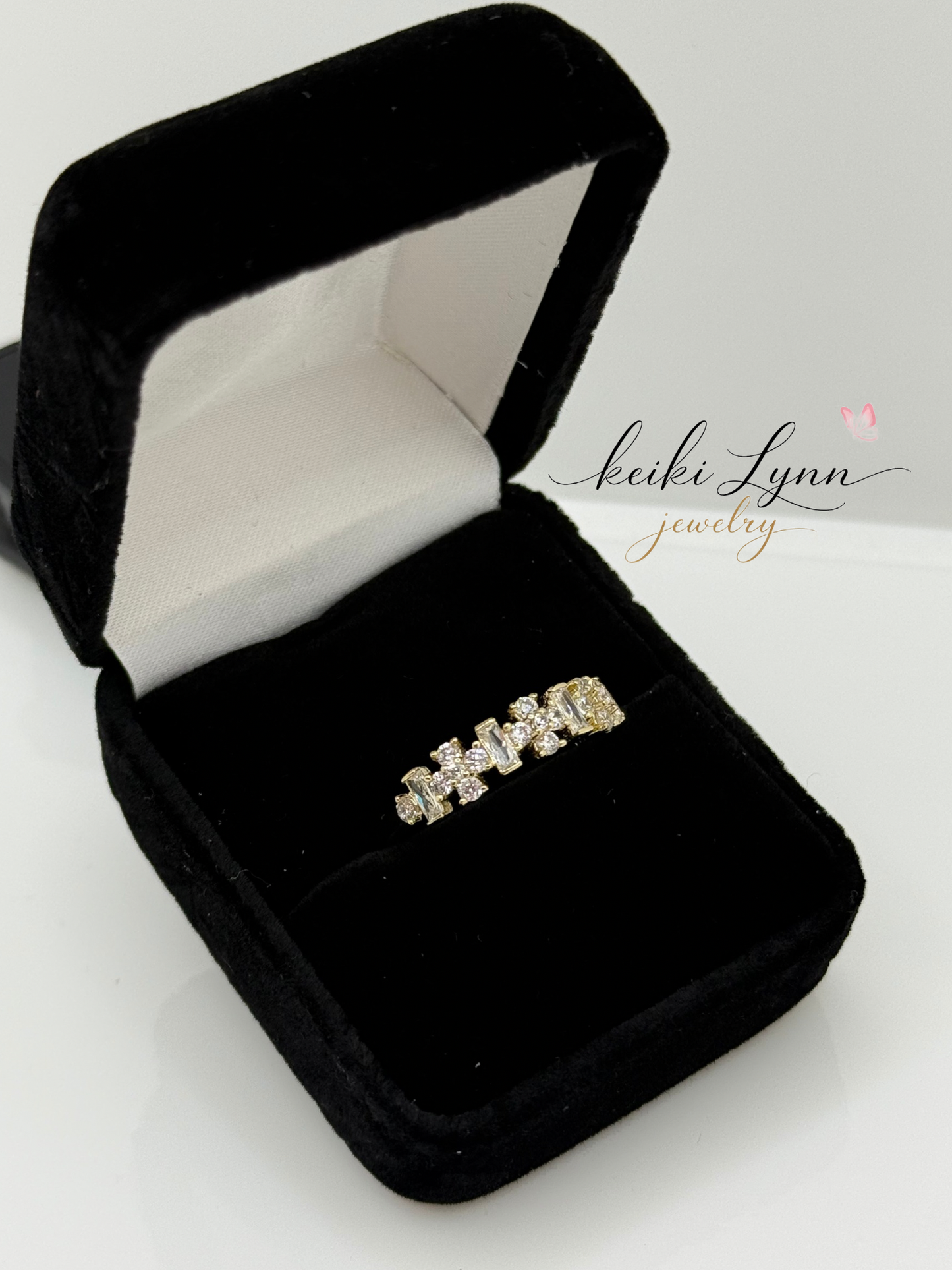 14k Gold Plated Clear Zircon Ring