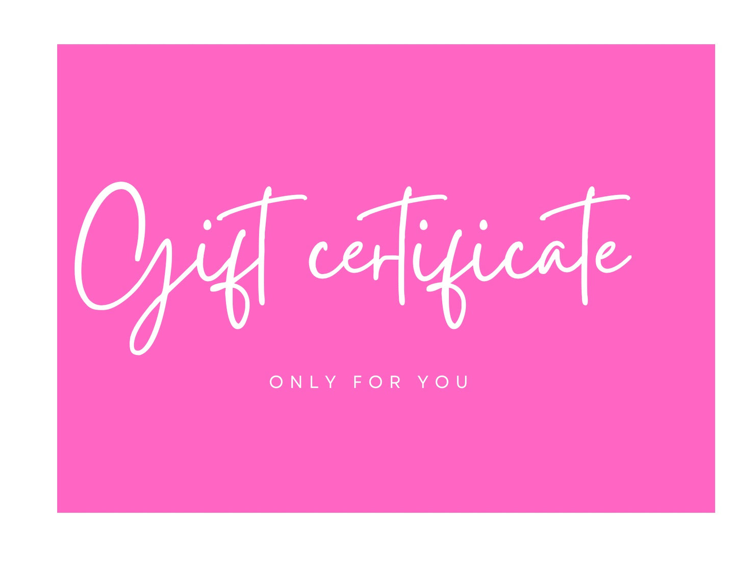 Gift certificate