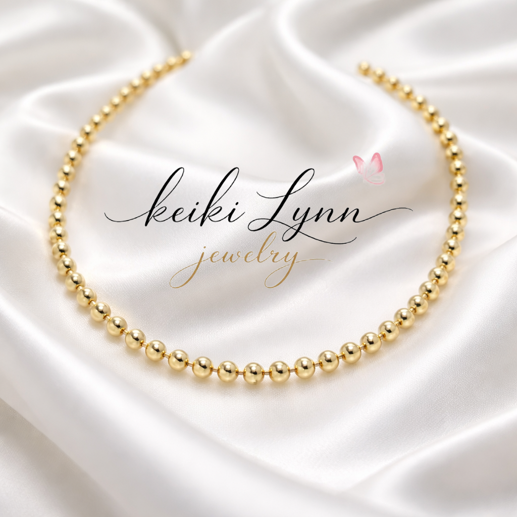 Gold Ball Beaded Necklace