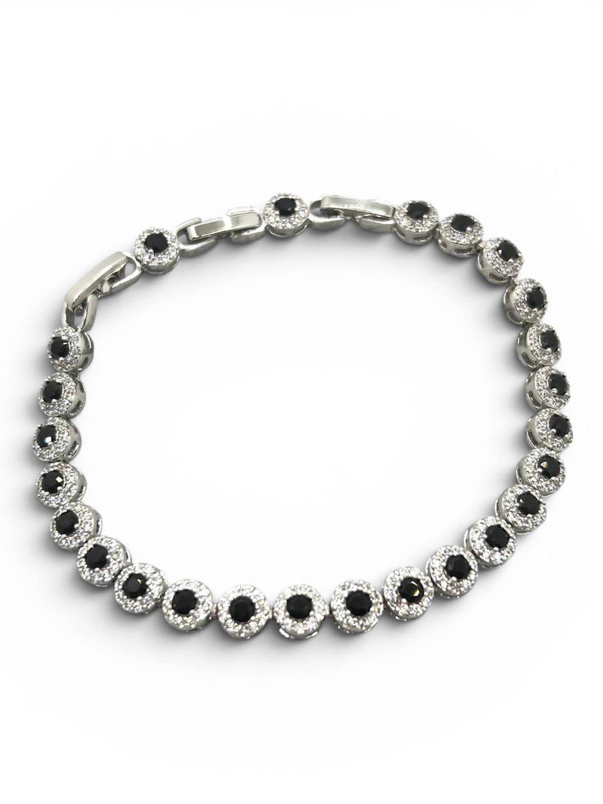 Carla Black CZ Bracelet ~Silver Plated