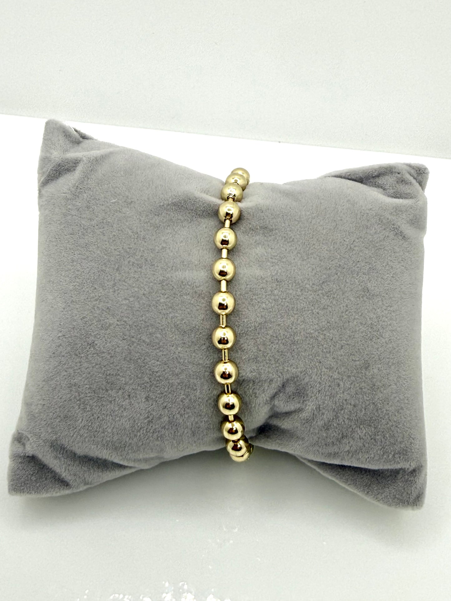 14k Gold Plated 7-7.5 inches Beads Bracelet #102