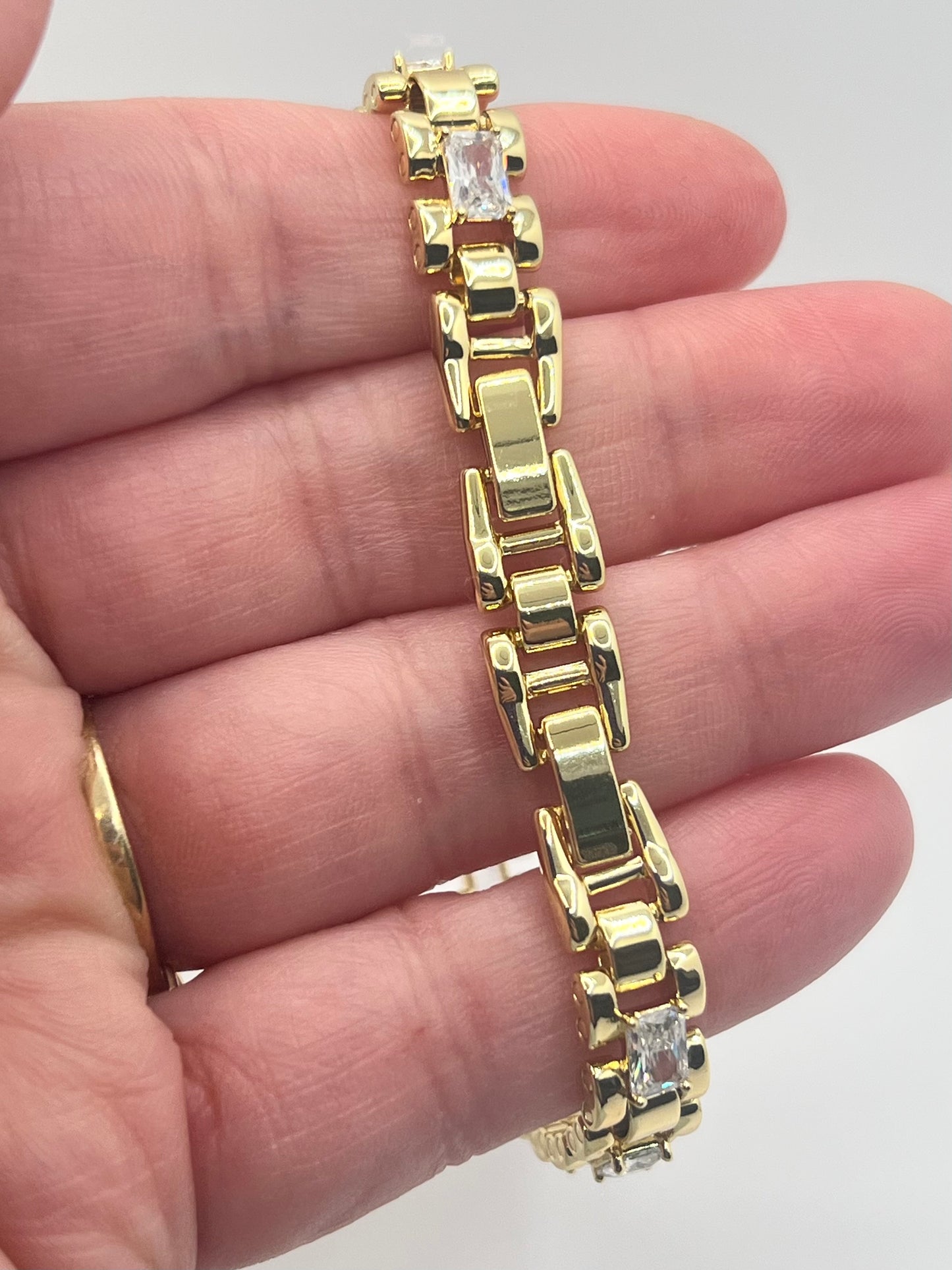 14k Gold Plated Bling Bracelet