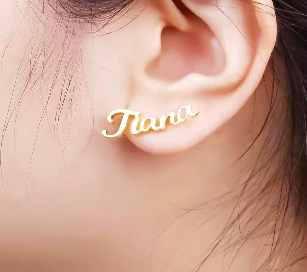 Name Stud Earrings