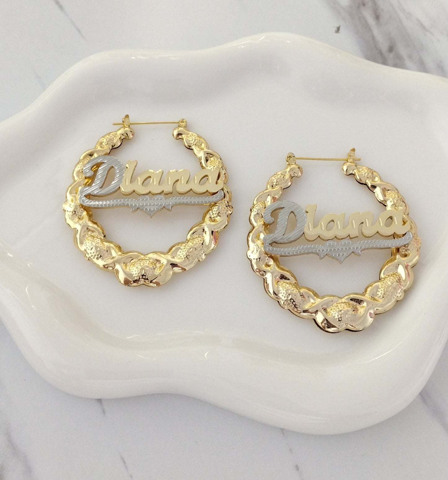 Xoxo Hoop Name Earrings