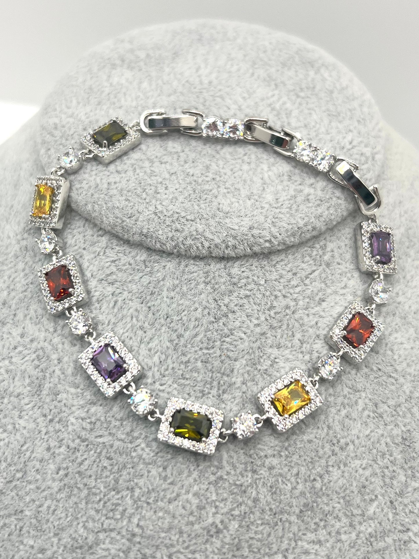 Gold-Plated Silver Multi Color Bracelet