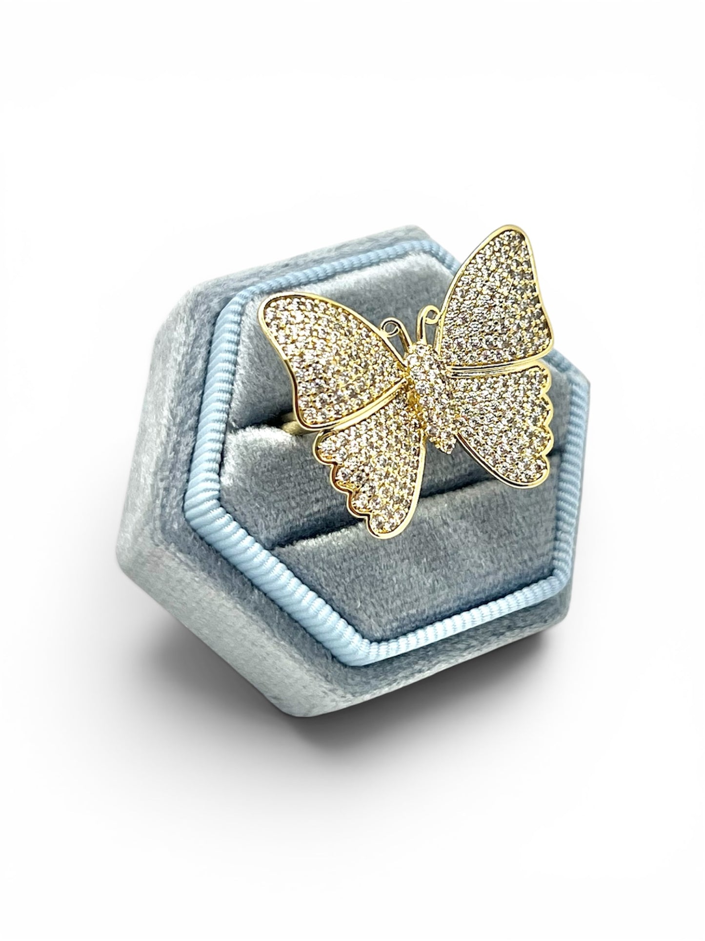 Anais CZ Butterfly Ring~14k Gold Plated