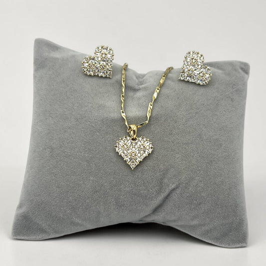 Evelina Heart Set 14k Gold Plated