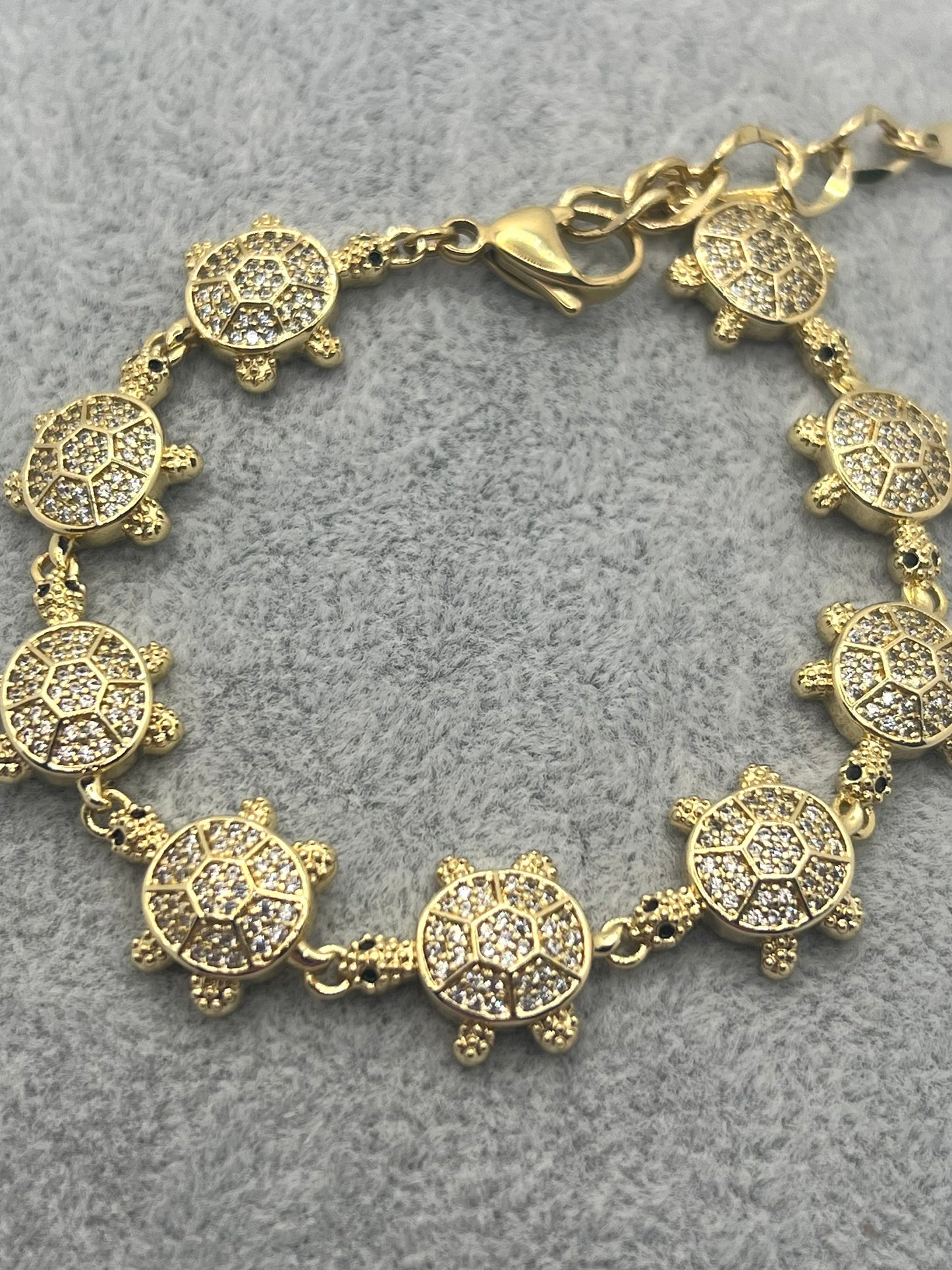 14k Gold Plated Turtle Bracelet