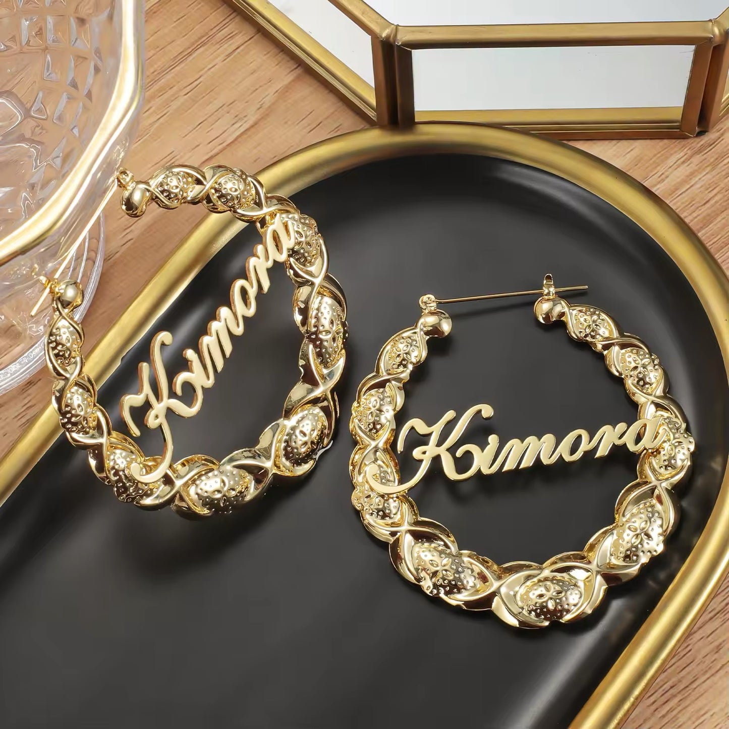 Xoxo Bamboo Hoop Earrings