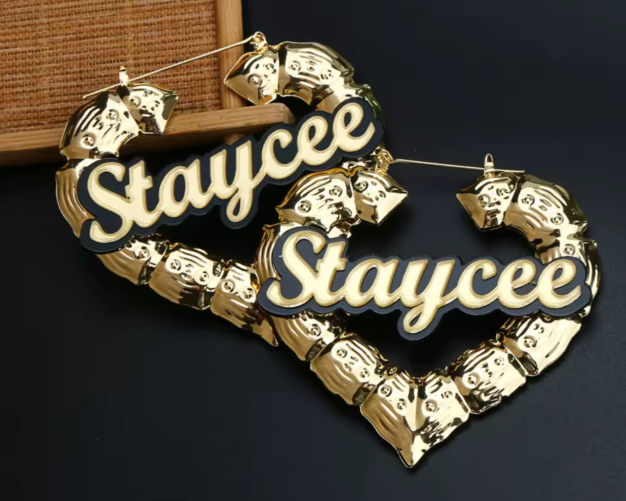 Bamboo Personalized Acrylic Earrings