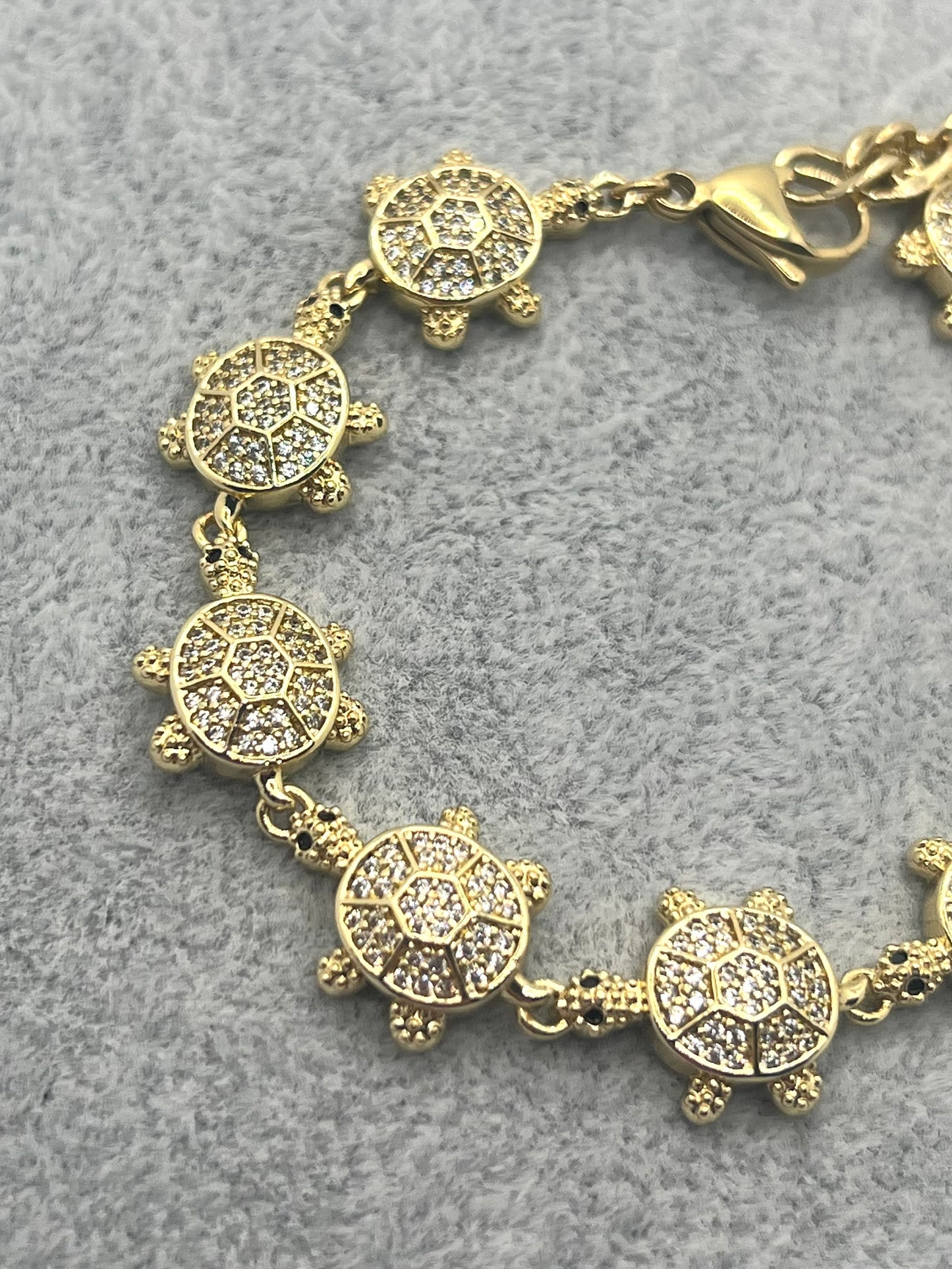 14k Gold Plated Turtle Bracelet