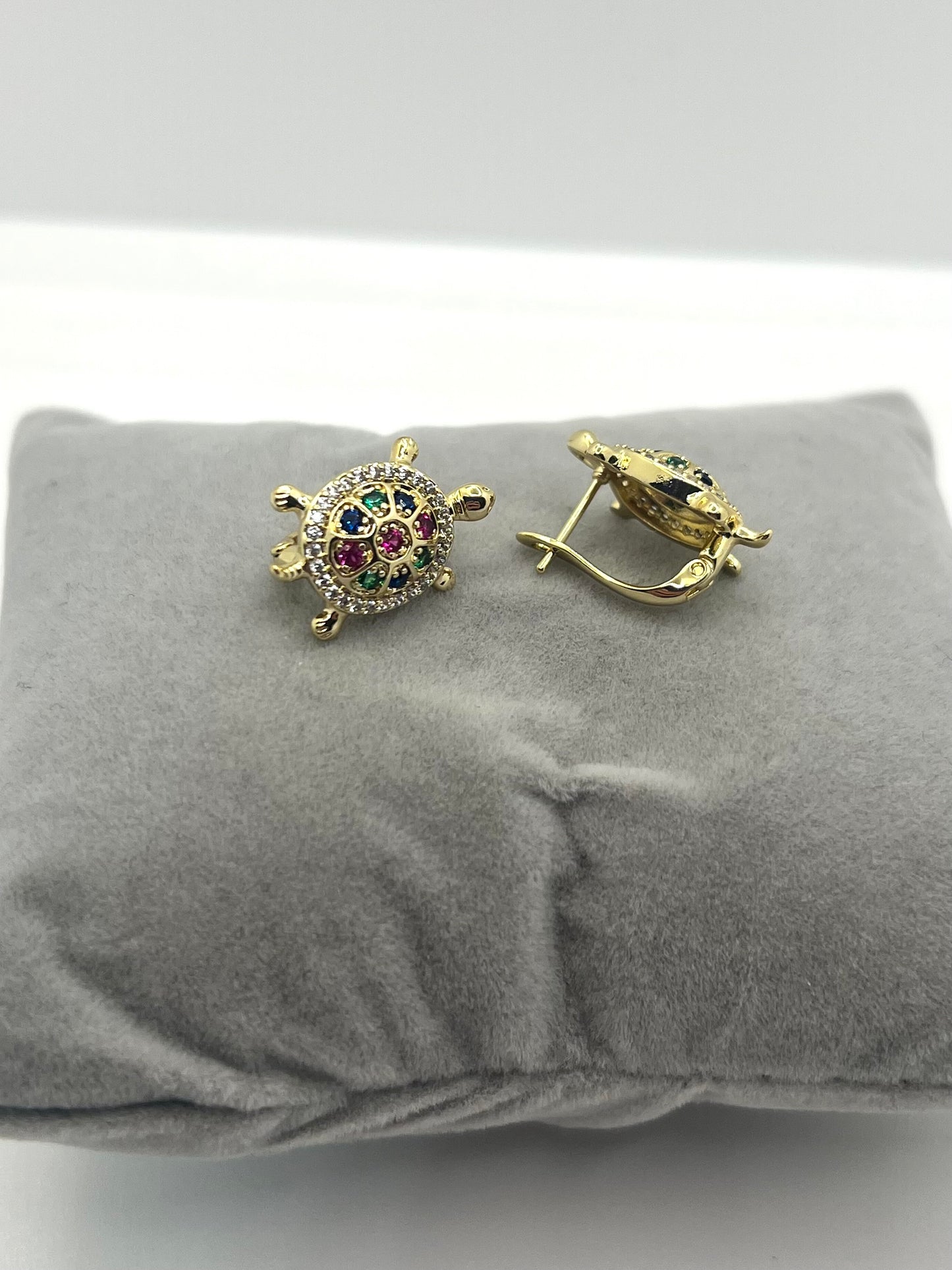 14k Gold Plated Multi Color Earrings #108