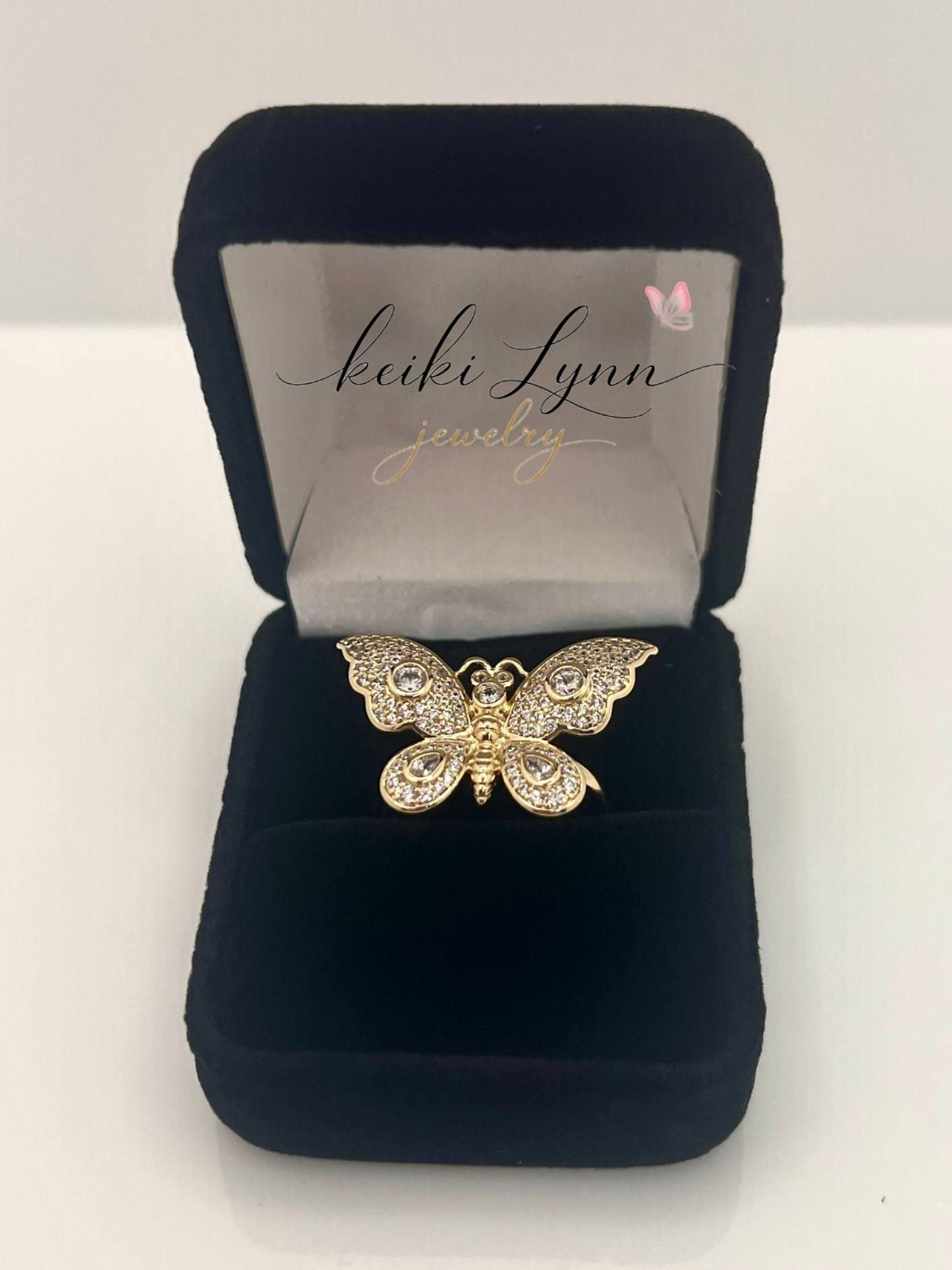 14k Gold Plated Butterfly Ring
