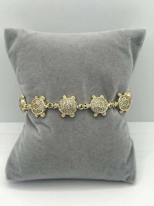 14k Gold Plated Turtle Bracelet