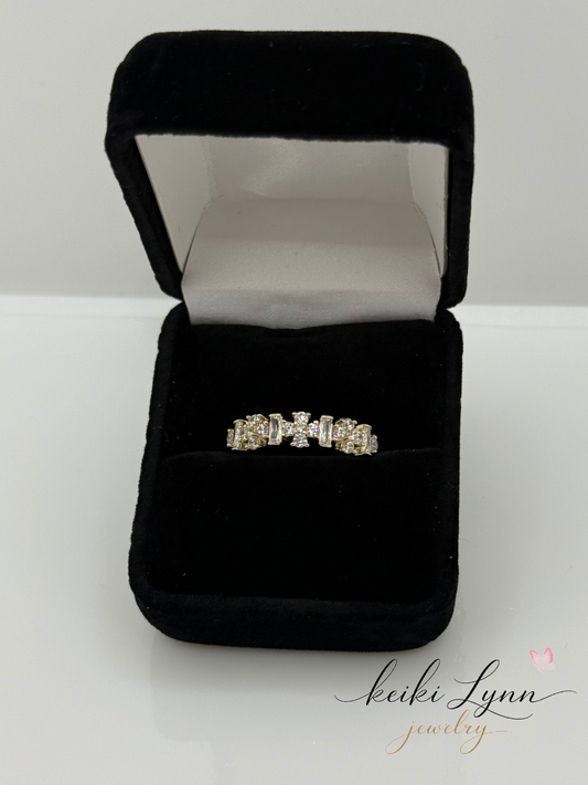 14k Gold Plated Clear Zircon Ring