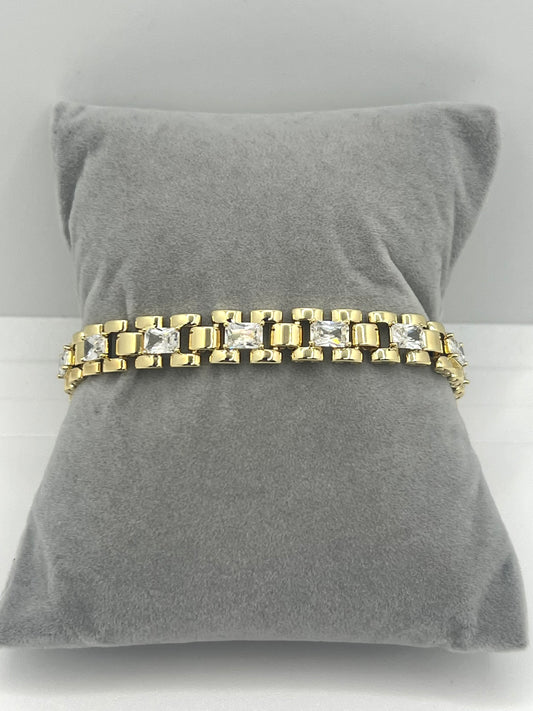 14k Gold Plated Bling Bracelet