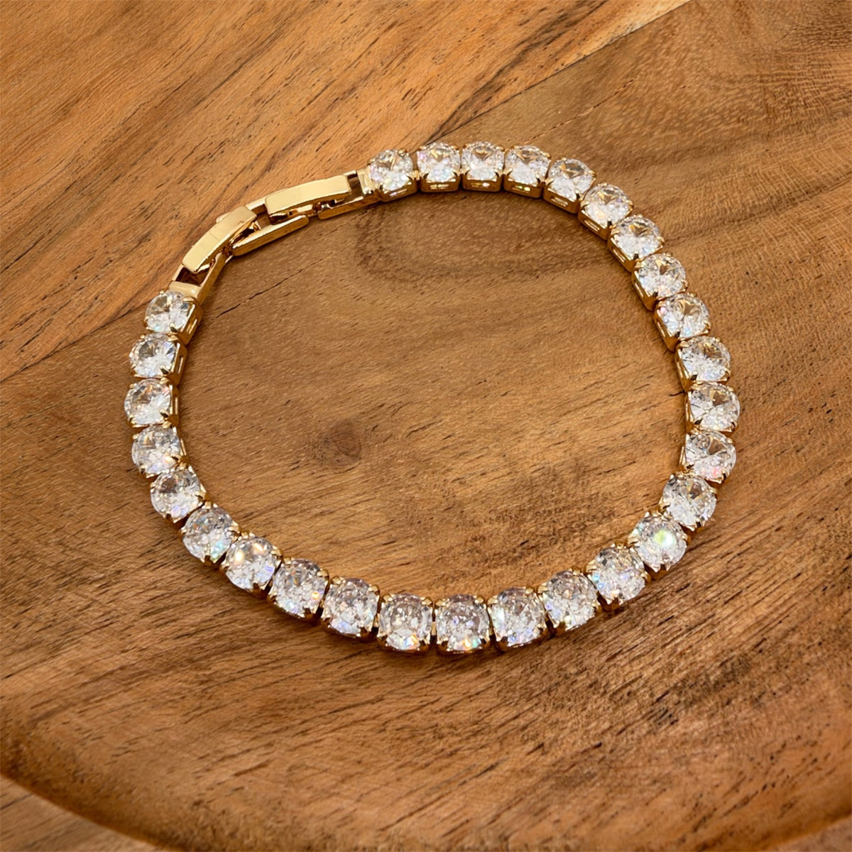 Evelina CZ Bracelet~14k Gold Plated