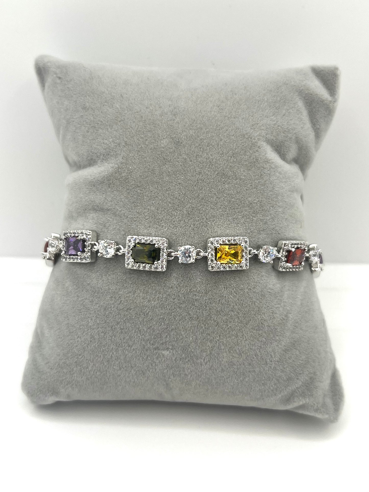 Gold-Plated Silver Multi Color Bracelet