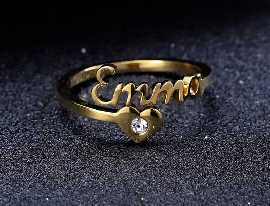 Heart Personal Name Ring