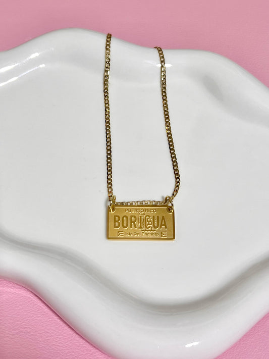 Boricua Plates Cuban Necklace