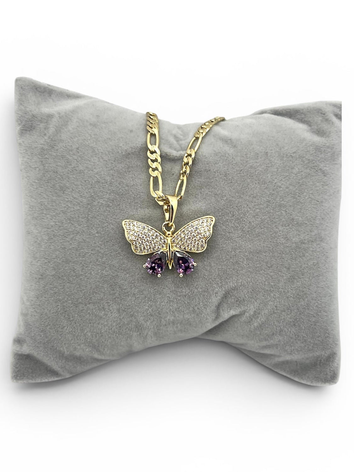 14k Gold Plated Butterfly Necklace 19.5 inches