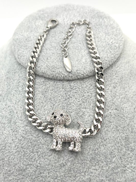 Doggie Gold Plated Siver Bracelet