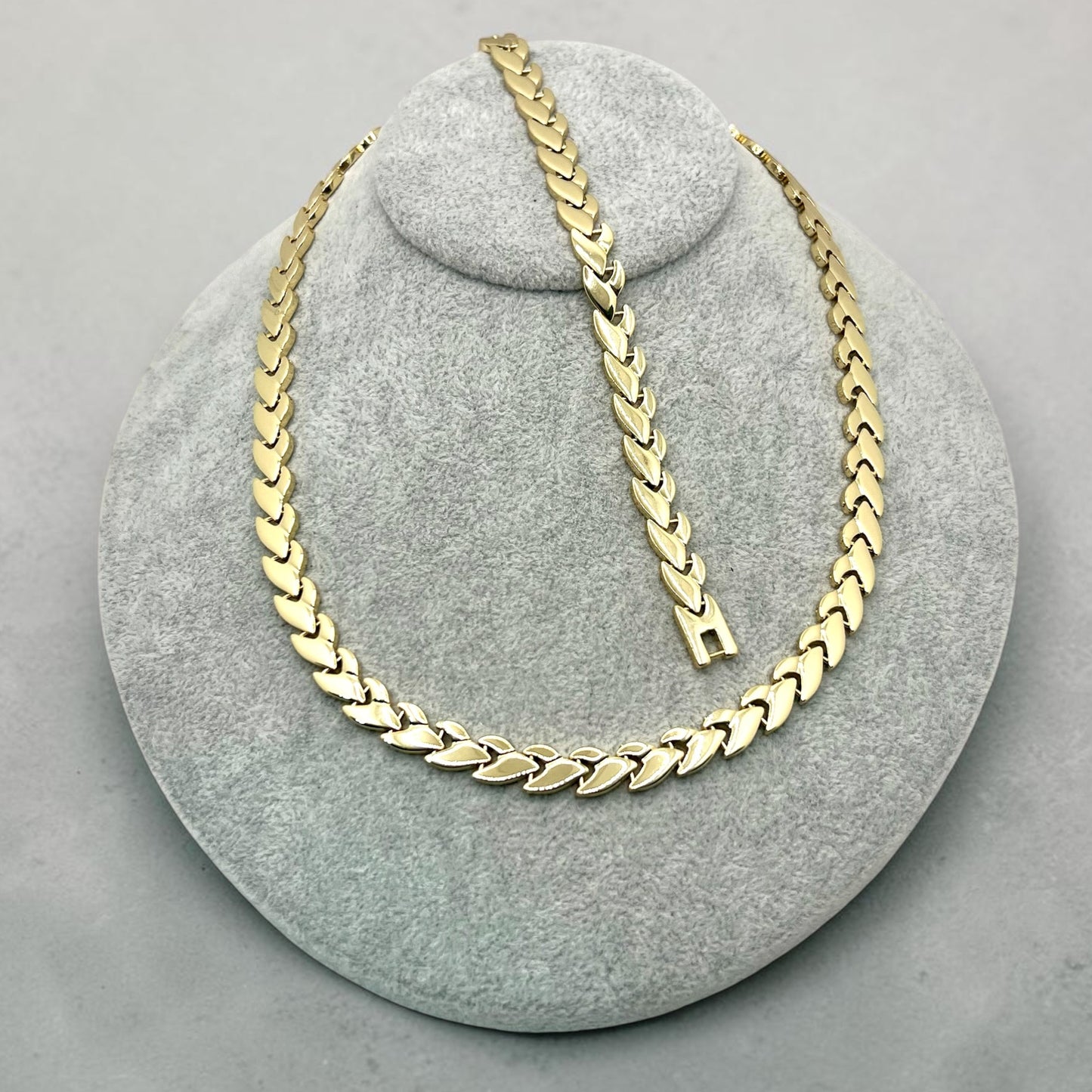Raquel Necklace & Bracelet Set~14k Gold Plated