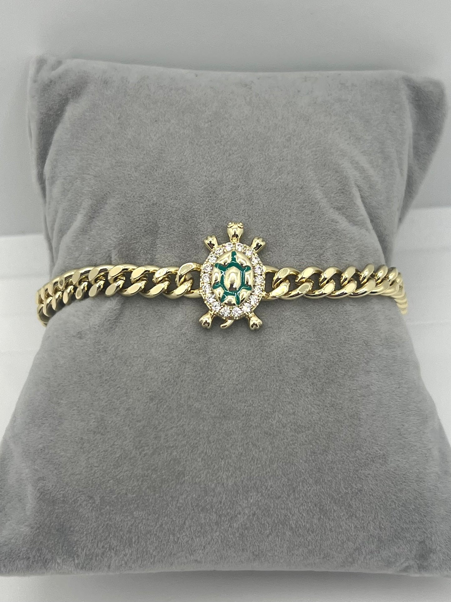 14k Gold Plated Turtle Monaco Bracelet