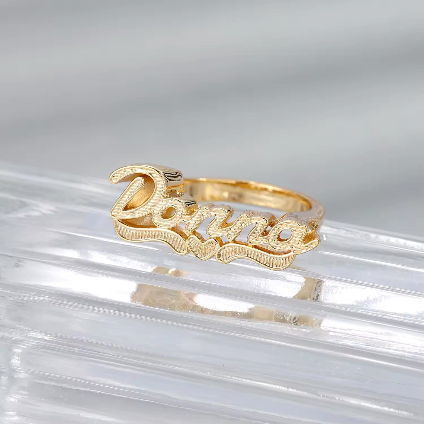 Heart Name Ring