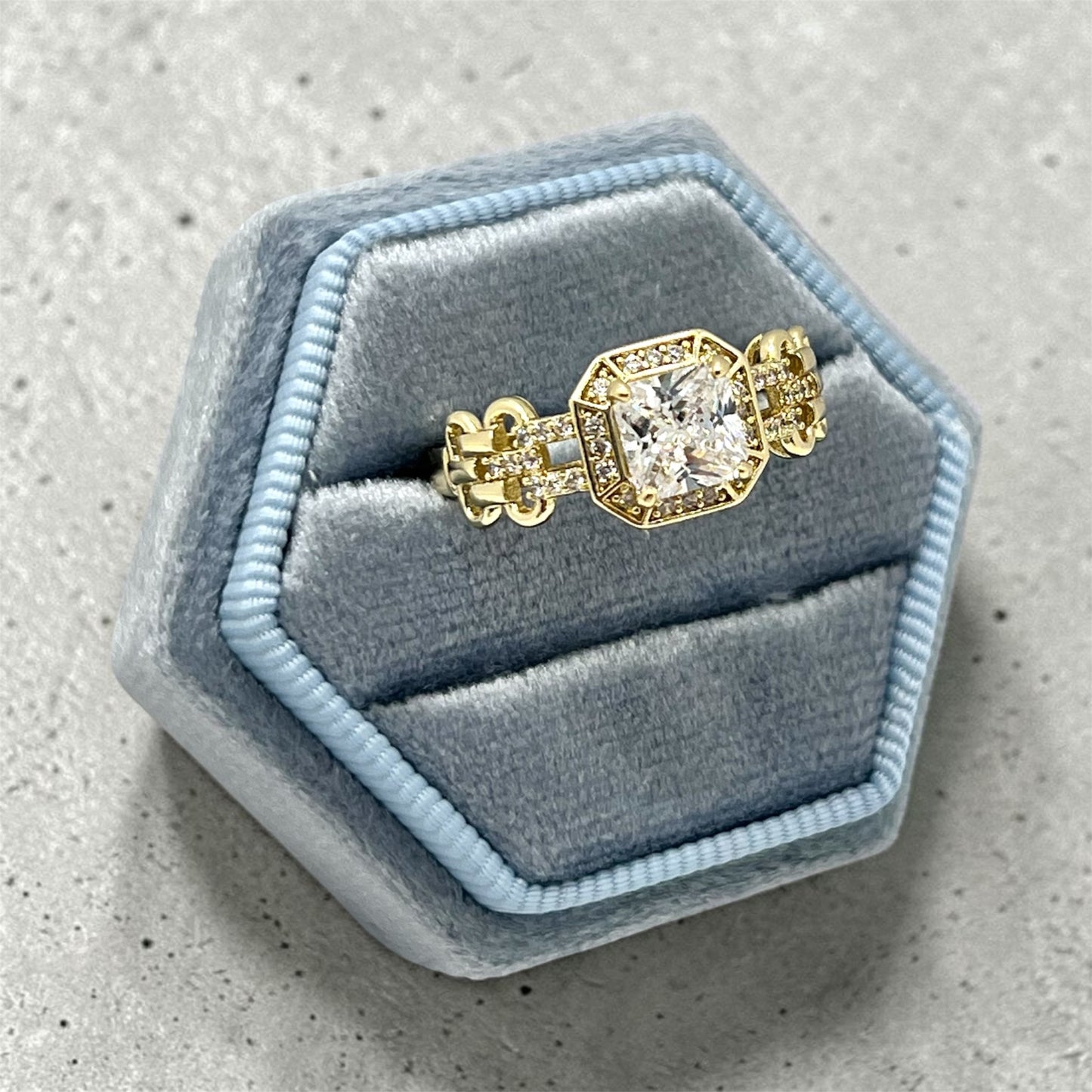 Imary CZ Ring~14k Gold Plated