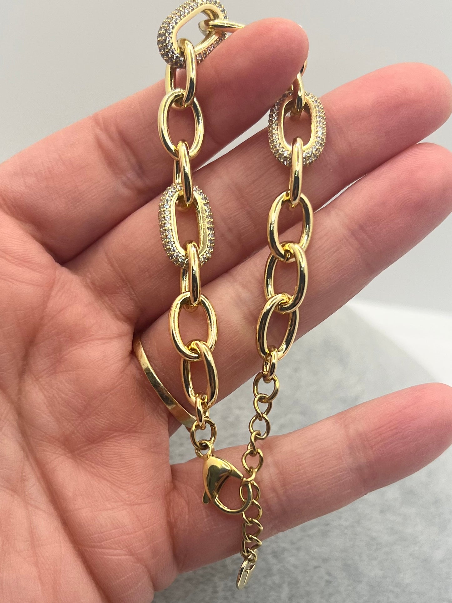 14k Gold Plated Chain Style Bracelet