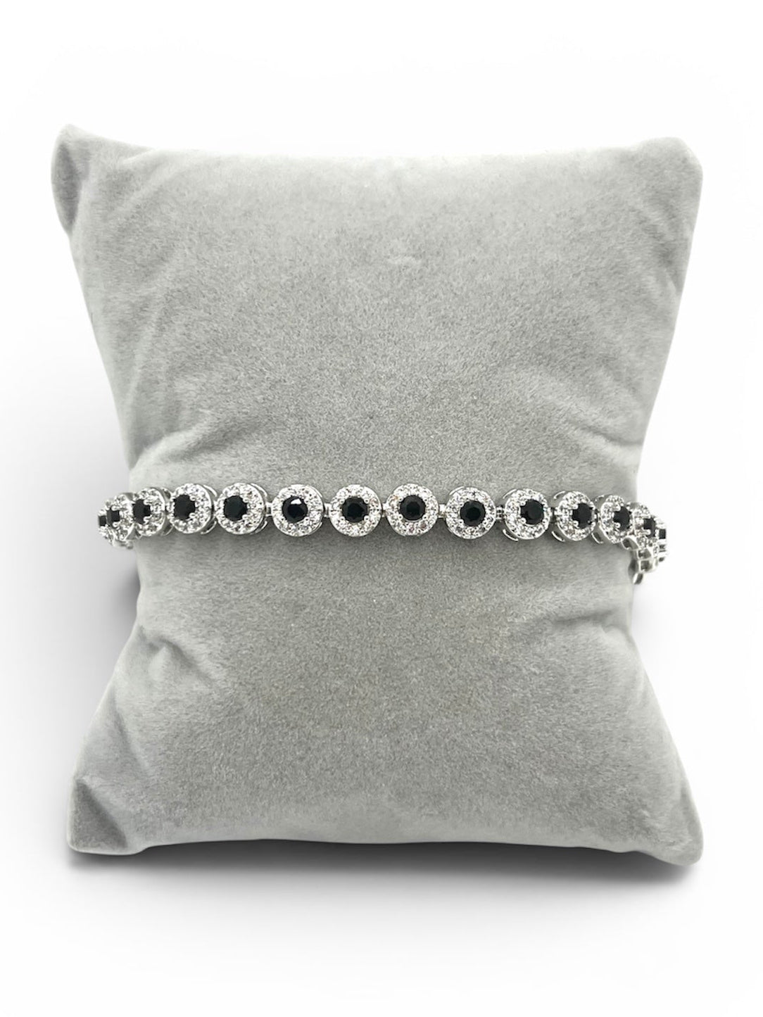 Carla Black CZ Bracelet ~Silver Plated