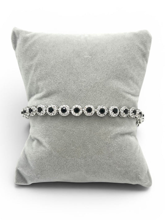 Carla Black CZ Bracelet ~Silver Plated