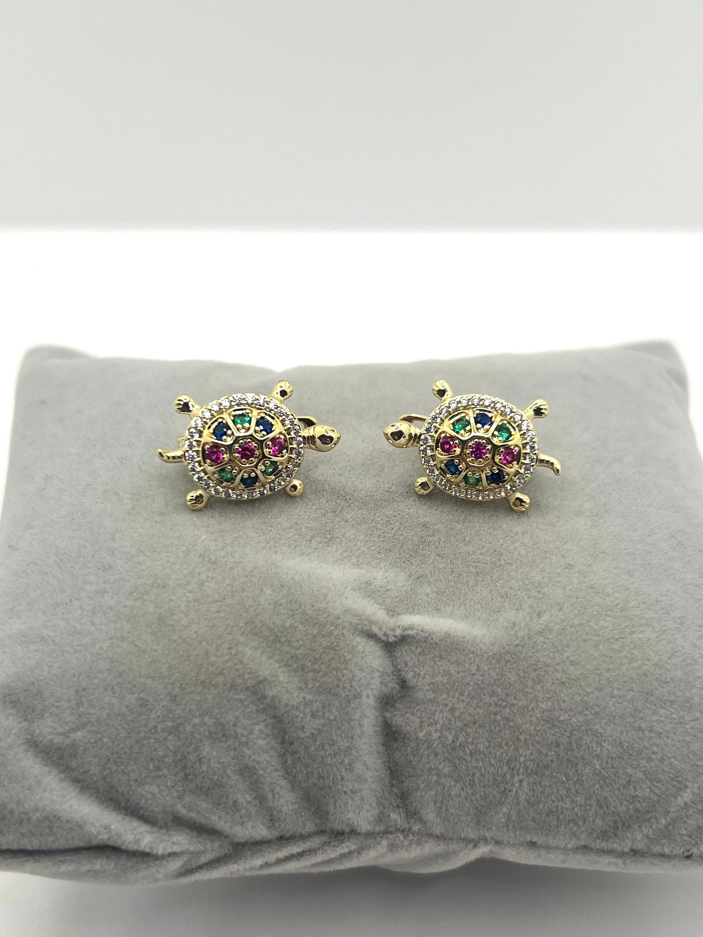 14k Gold Plated Multi Color Earrings #108