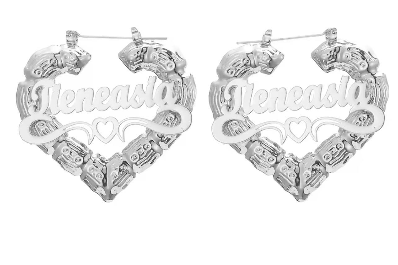Bamboo Heart Earrings