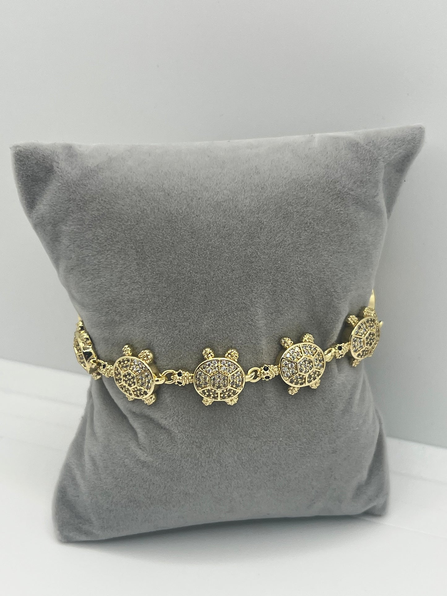 14k Gold Plated Turtle Bracelet