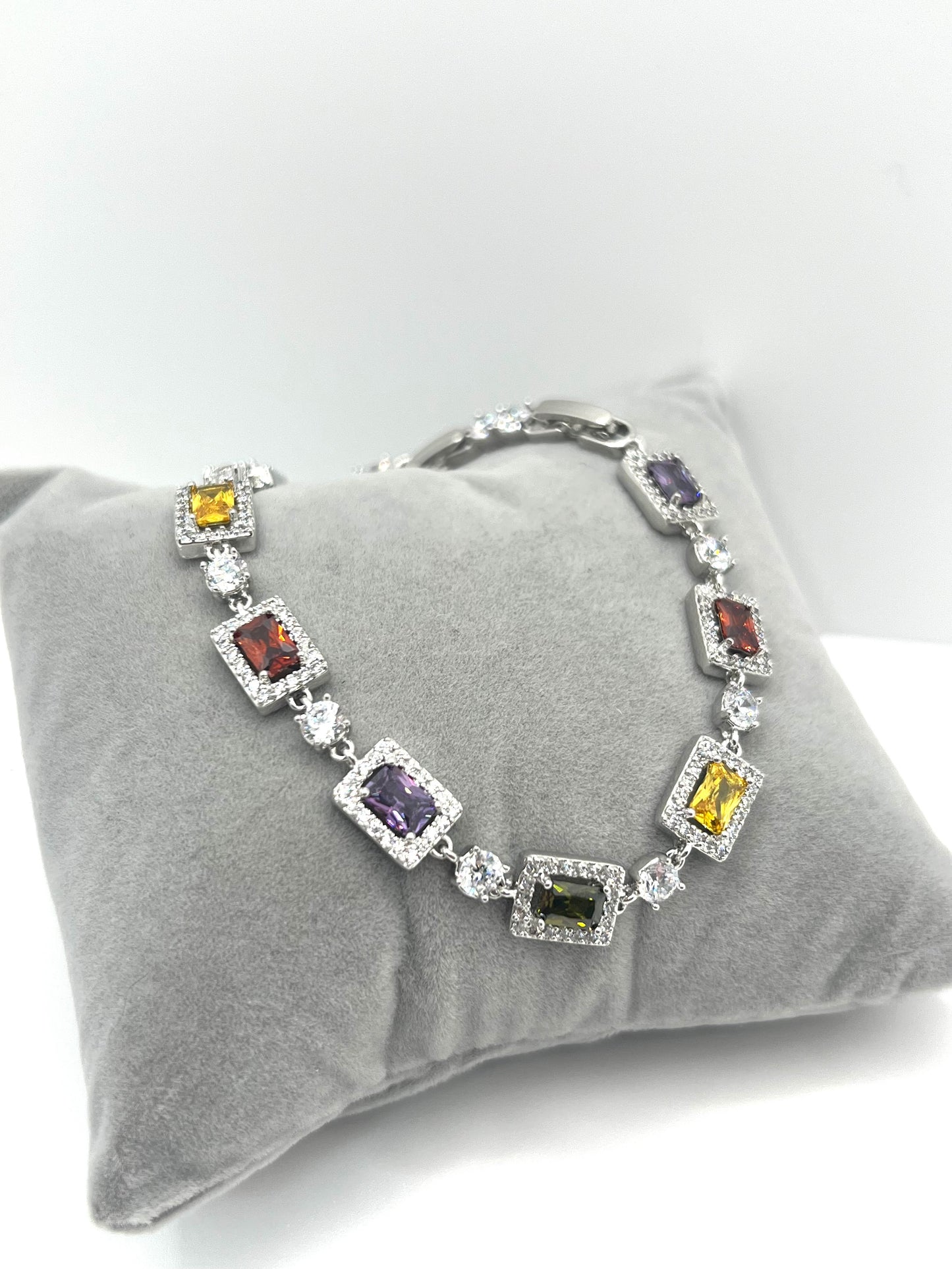 Gold-Plated Silver Multi Color Bracelet
