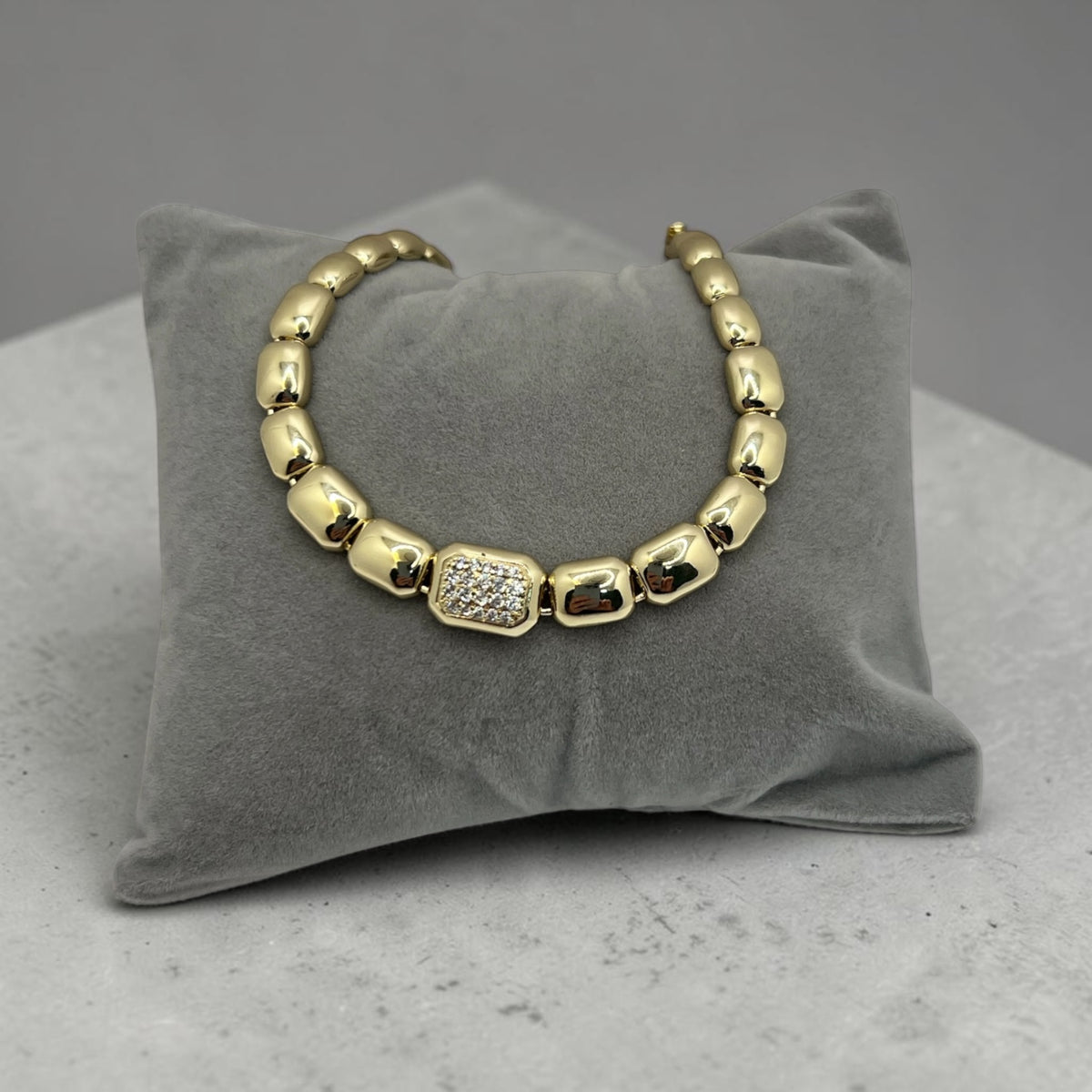 Nathalie CZ Bracelet~14k Gold Plated