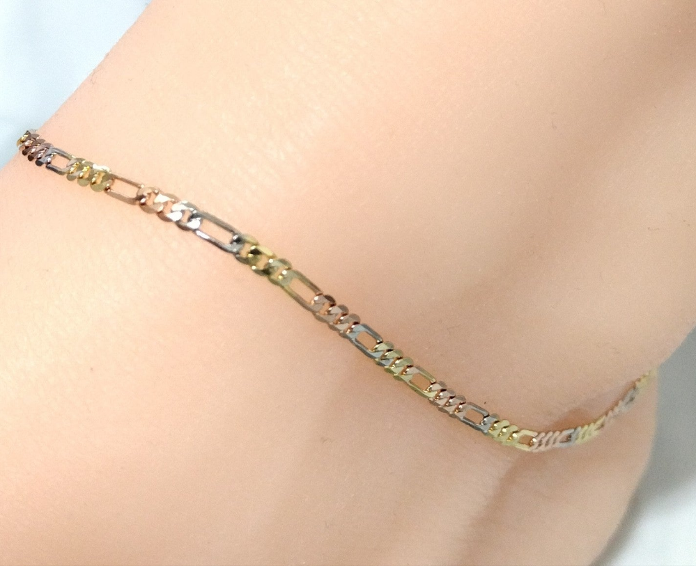 Figaro Mariner 3 tone Anklet