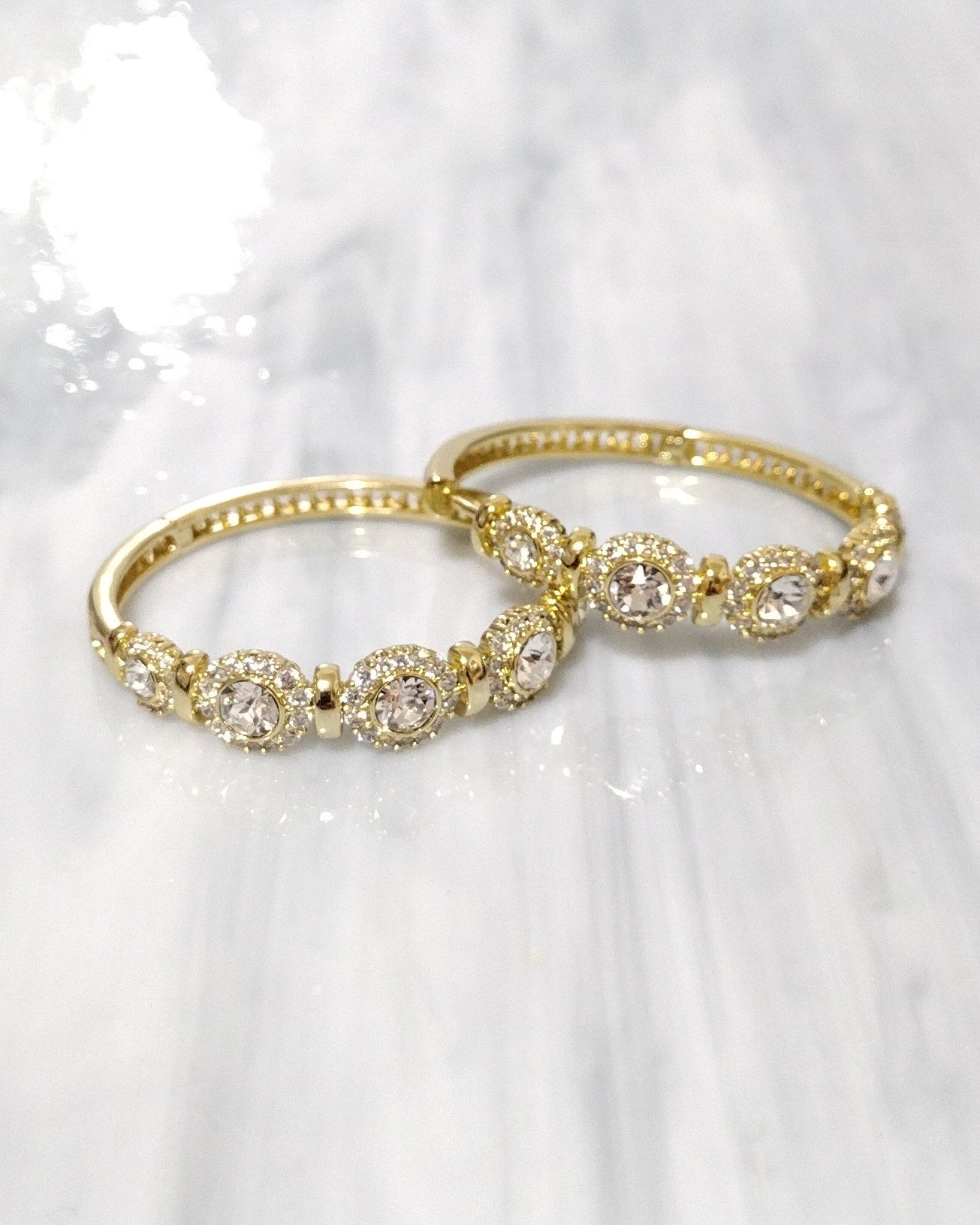 Elizabeth Zirconia Hoop  Earrings