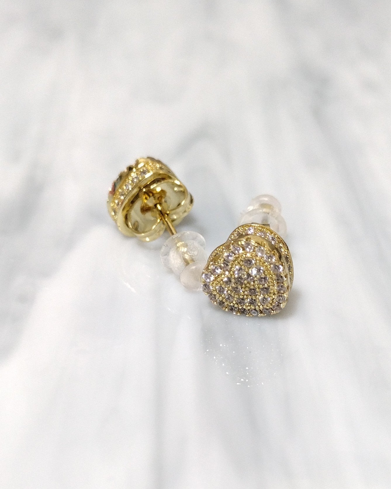 Natasha Heart Studs Earrings