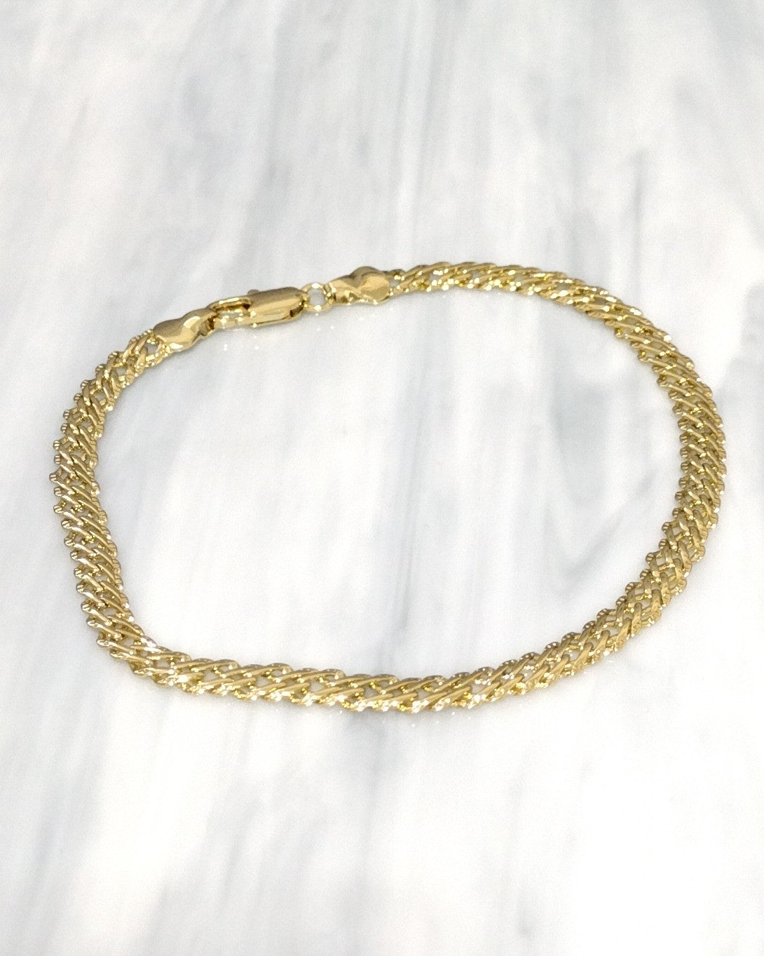 Double Layer Cuban Anklet