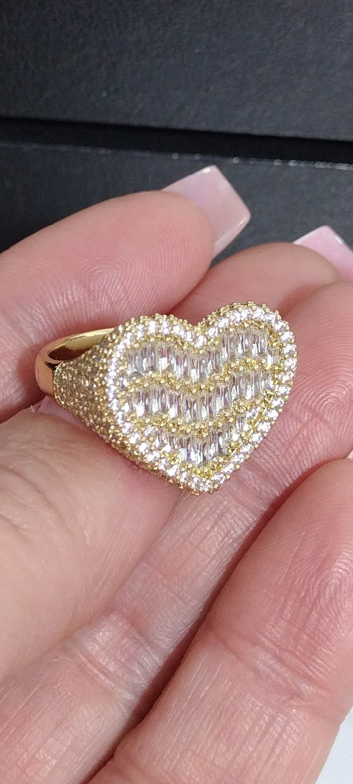 14k Gold Plated Heart Ring