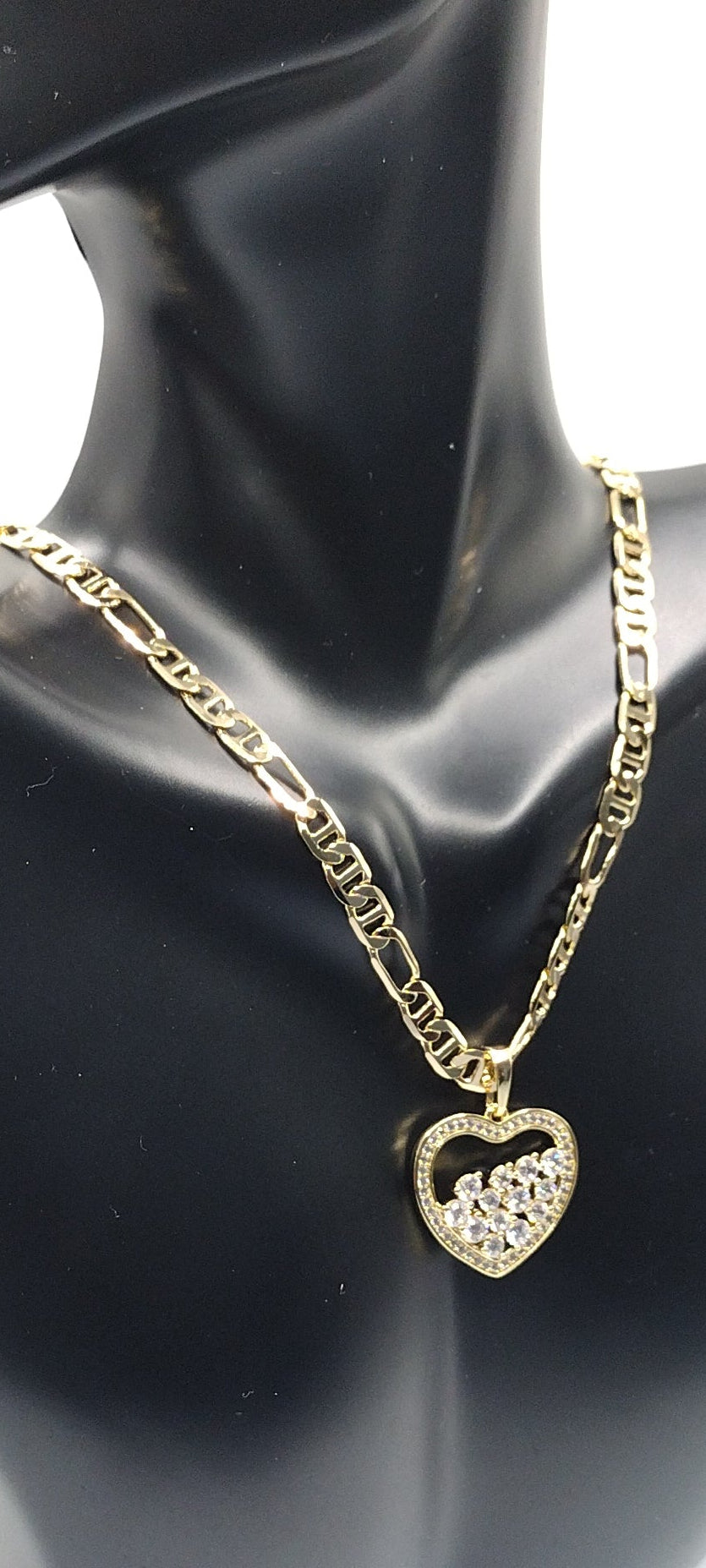 14k Gold Plated High Quality 18" Heart Necklace