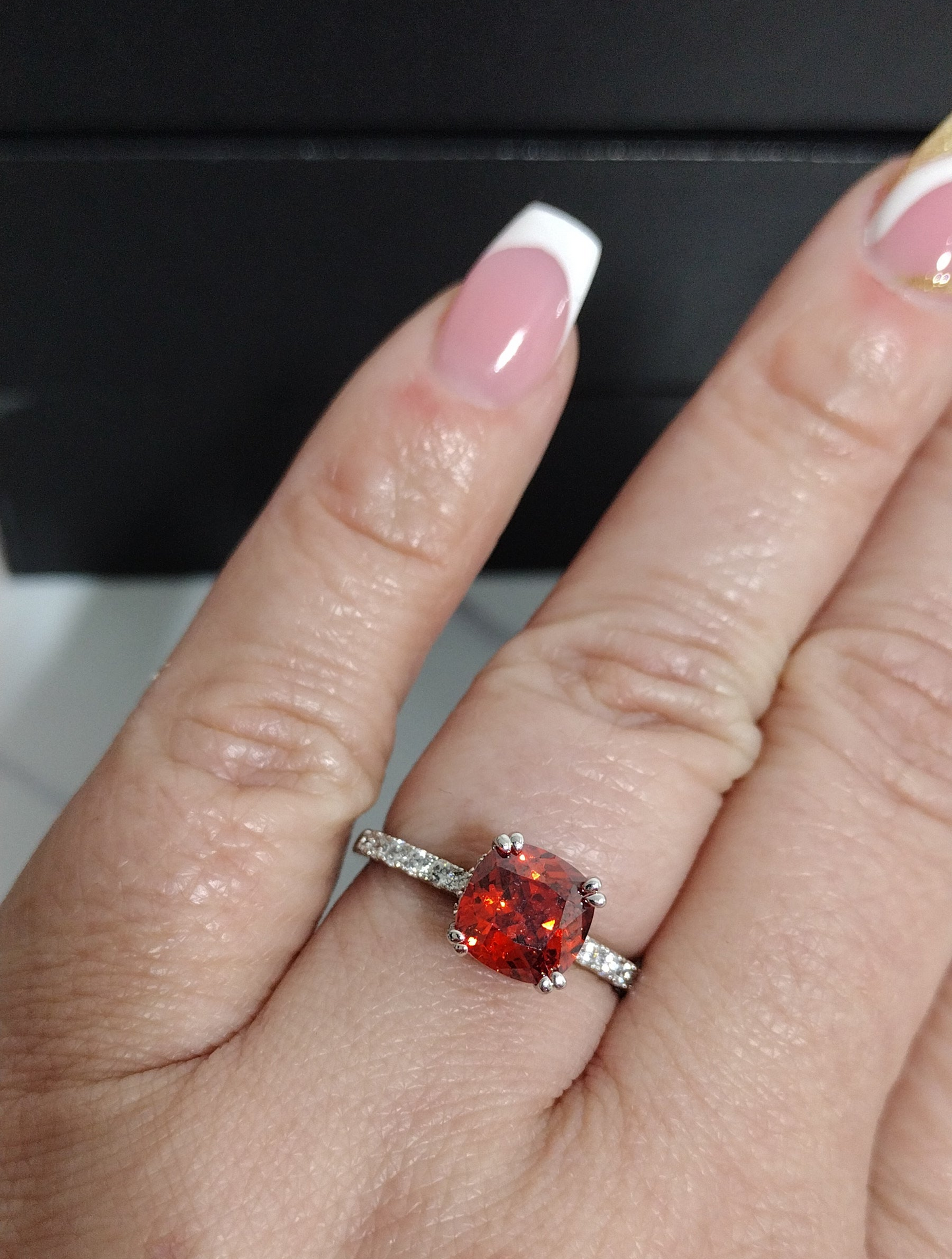 Silver Plated Red Ring